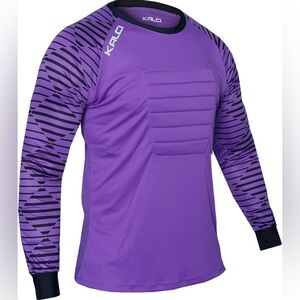 Kalci Soccer Youth Medium  Purple Striped Goalie Jersey
